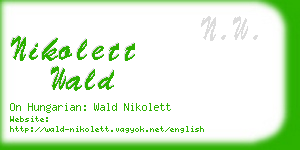 nikolett wald business card